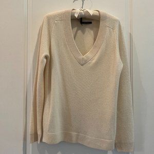 rag & bone 100% cashmere sweater, cream Medium